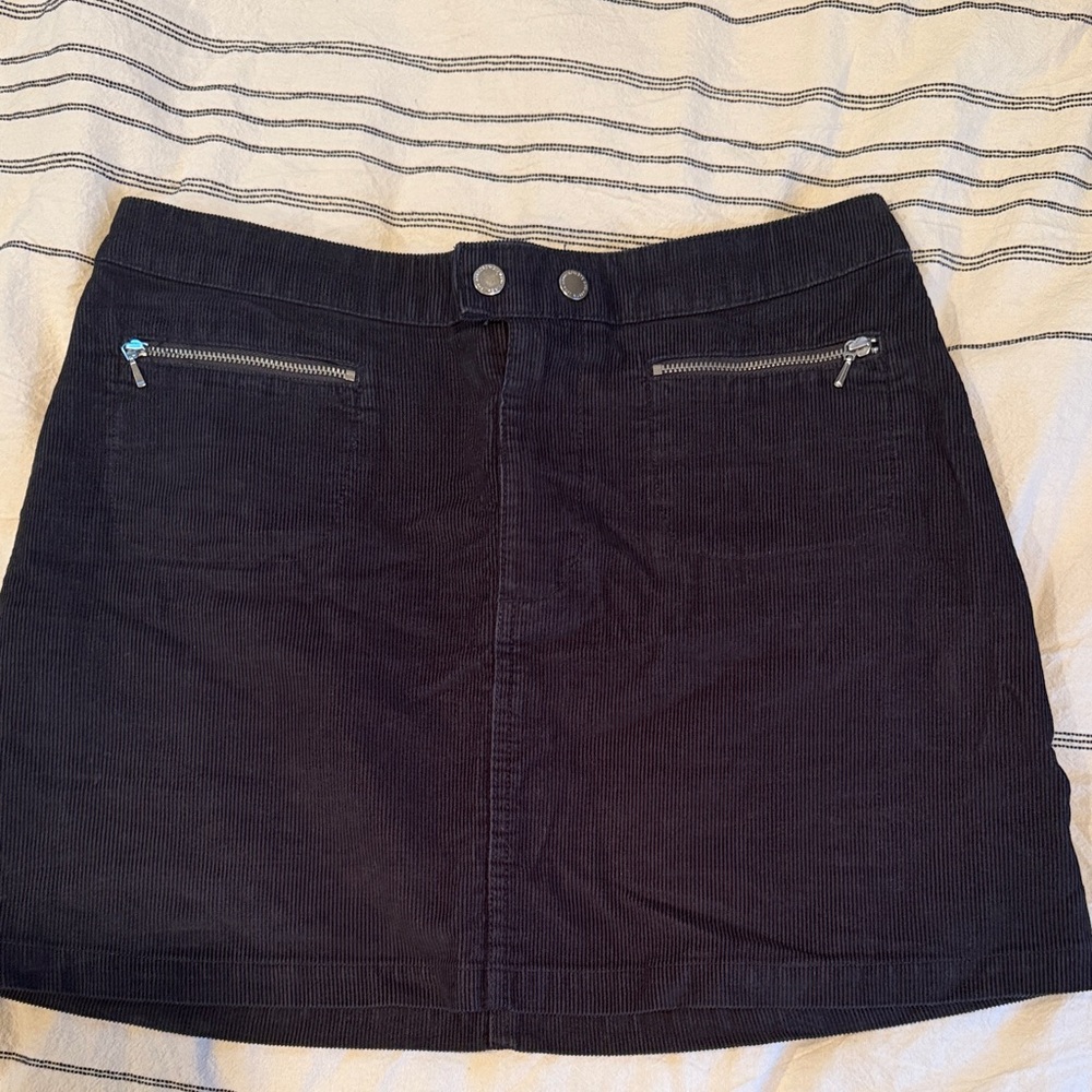 Abercrombie & Fitch Dark Mini Skirt with Zipper Accents